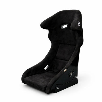 BB5 RS Black Suede Fibreglass Bucket Seat Large