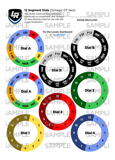 12 Segment Dials (Simagic GT Neo)
