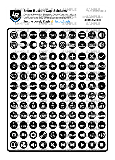 8mm Button Cap Stickers