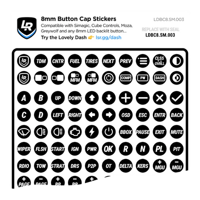 8mm Button Cap Stickers