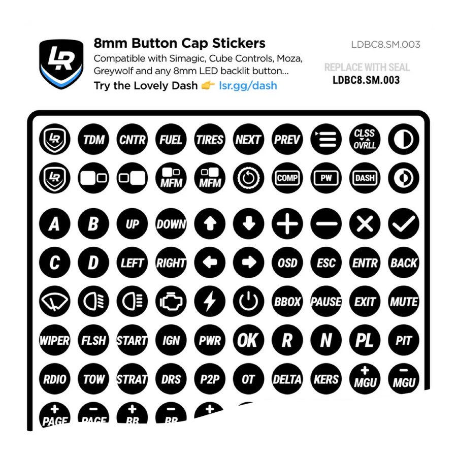 8mm Button Cap Stickers