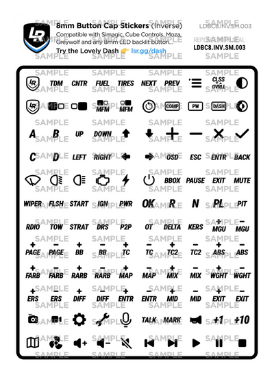 8mm Inverse Button Cap Stickers