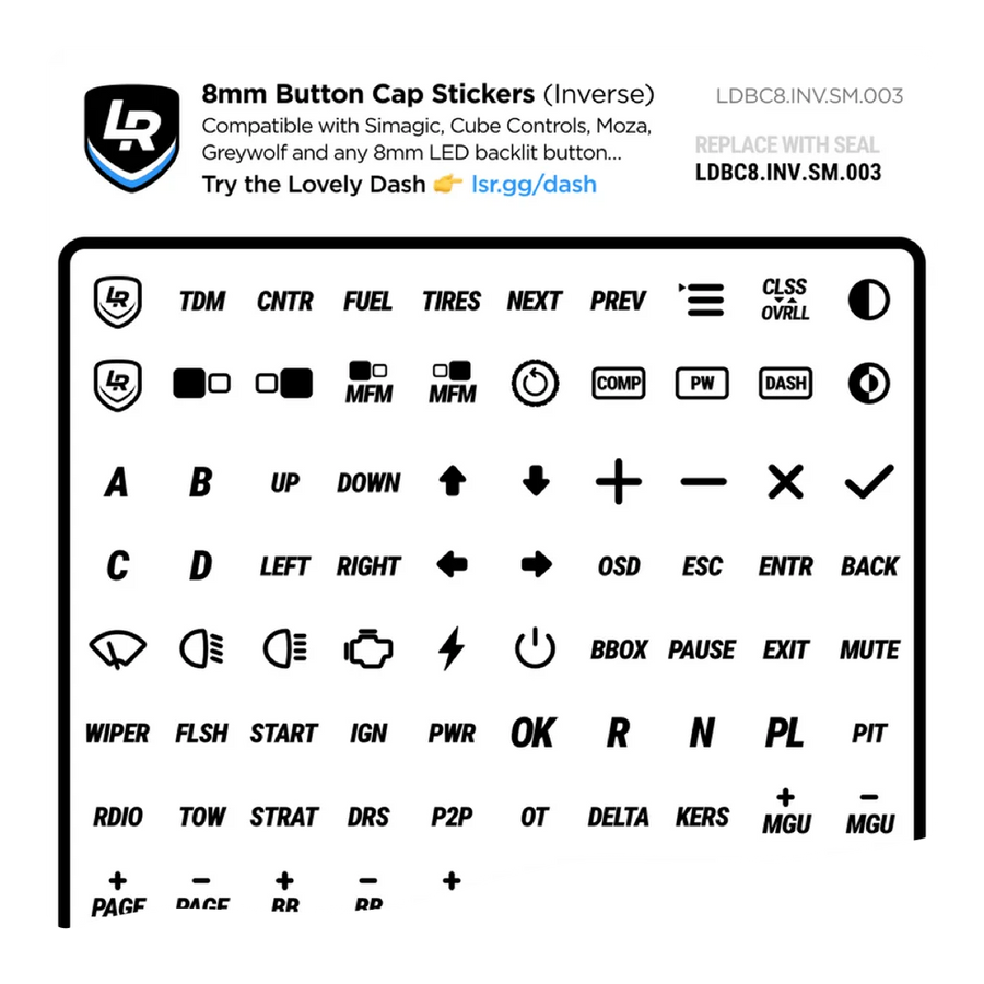 8mm Inverse Button Cap Stickers