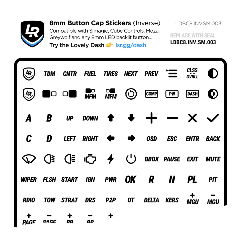 8mm Inverse Button Cap Stickers