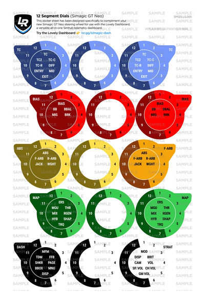 12 Segment Positional Dials (Simagic GT Neo)